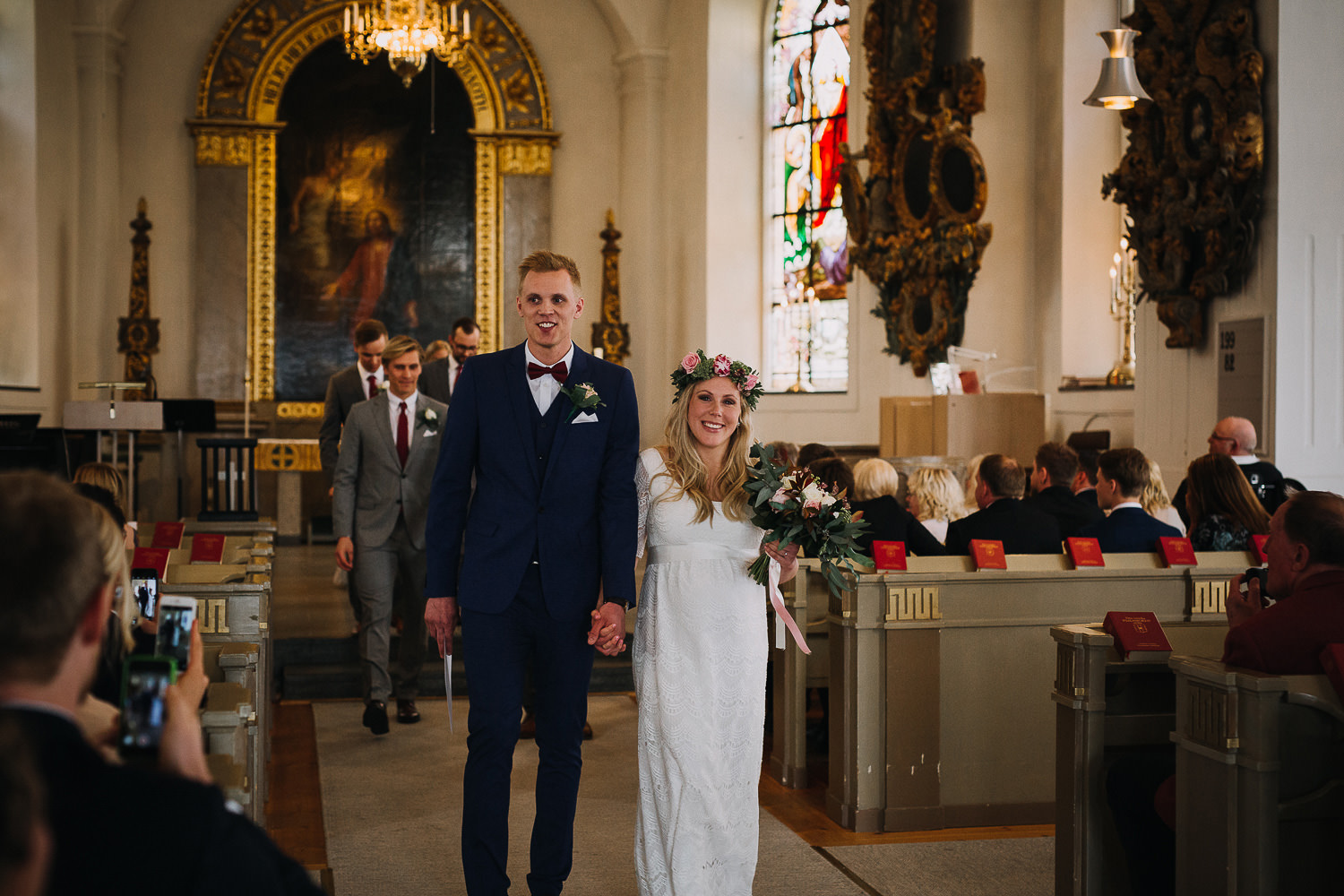 Bröllop Ulrika Eleonora kyrka Söderhamn Fotograf Yohanna Mårtensson