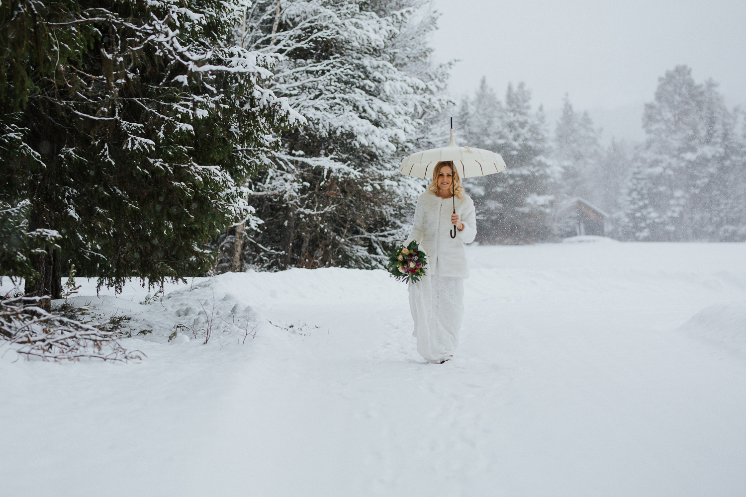 Vinterbröllop Tännaskröket Bröllopsfotograf Yohanna Mårtensson Fotograf Härjedalen Jämtland